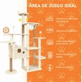thumbnail image 2 of Mueble Torre Rascador Poli Pets Himalayo 170cm Color Beige, 2 of 6