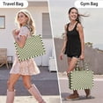 thumbnail image 6 of Large Capacity Tote Bag,Olive Green and White Checkerboard Pattern Handbag Fashion Luxury Tote Bag,15.7"x13"x 5.1" Inches,Laptop Compatible, 6 of 6