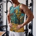thumbnail image 5 of Pofeuu Impressionist Village Sky Print Men's Workout Tank Tops Sleeveless Muscle Gym Shirt Quick Dry-XX-Large, 5 of 7