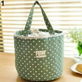thumbnail image 4 of Cheers Portable Picnic Lunch Bag Outdoor Food Storage Polka Dot Drawstring Carry Tote, 4 of 7