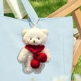thumbnail image 6 of Steadline Charming Plush Teddy Bear Pendant - Valentine's Day Keyring with Festive Red Scarf, Cute Bag Accessory for Christmas and Romantic Holiday Gift with Soft Fluffy Texture, 6 of 7