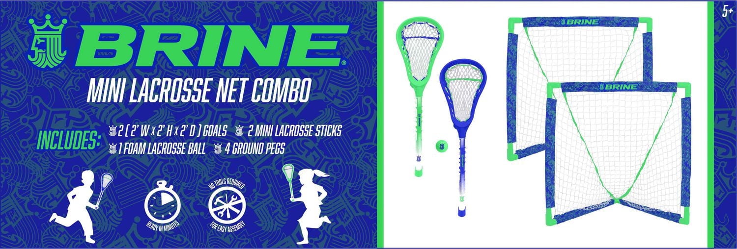 Ensemble de Lacrosse Brine avec 2 buts, 2 bâtons et 1 balle