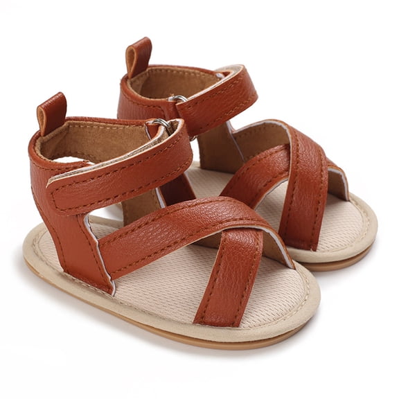 Akiihool Sandals Girl Wide Girls and Toddlers' Freya Gladiator Sandal (Brown,5)