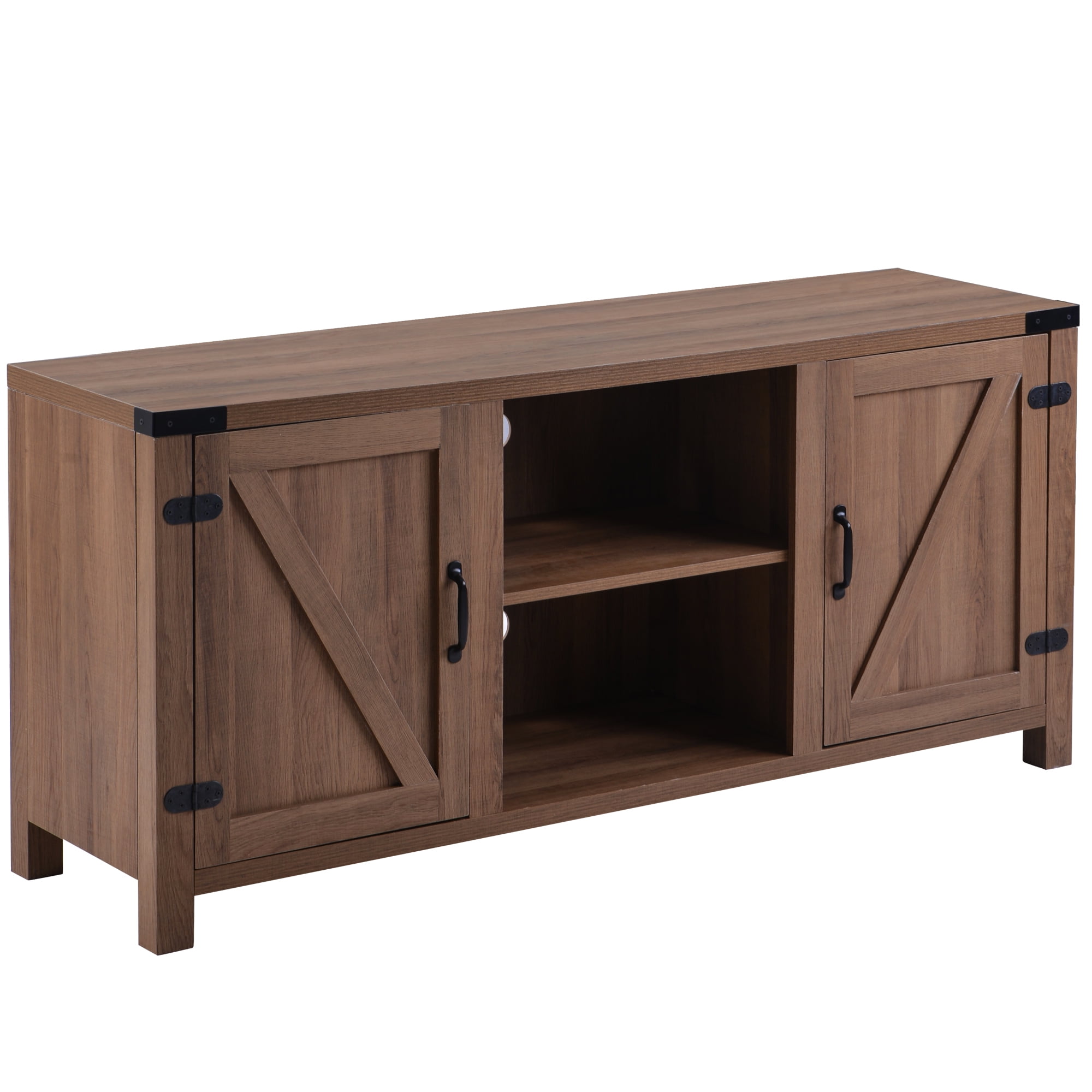 Clearance! SEGMART Traditional Wood TV Stands Console with Storage for TVs up to 52