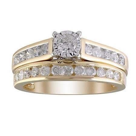 Forever Bride Round Yellow Diamond 10K FB YG 1/2 CTTW, Gold