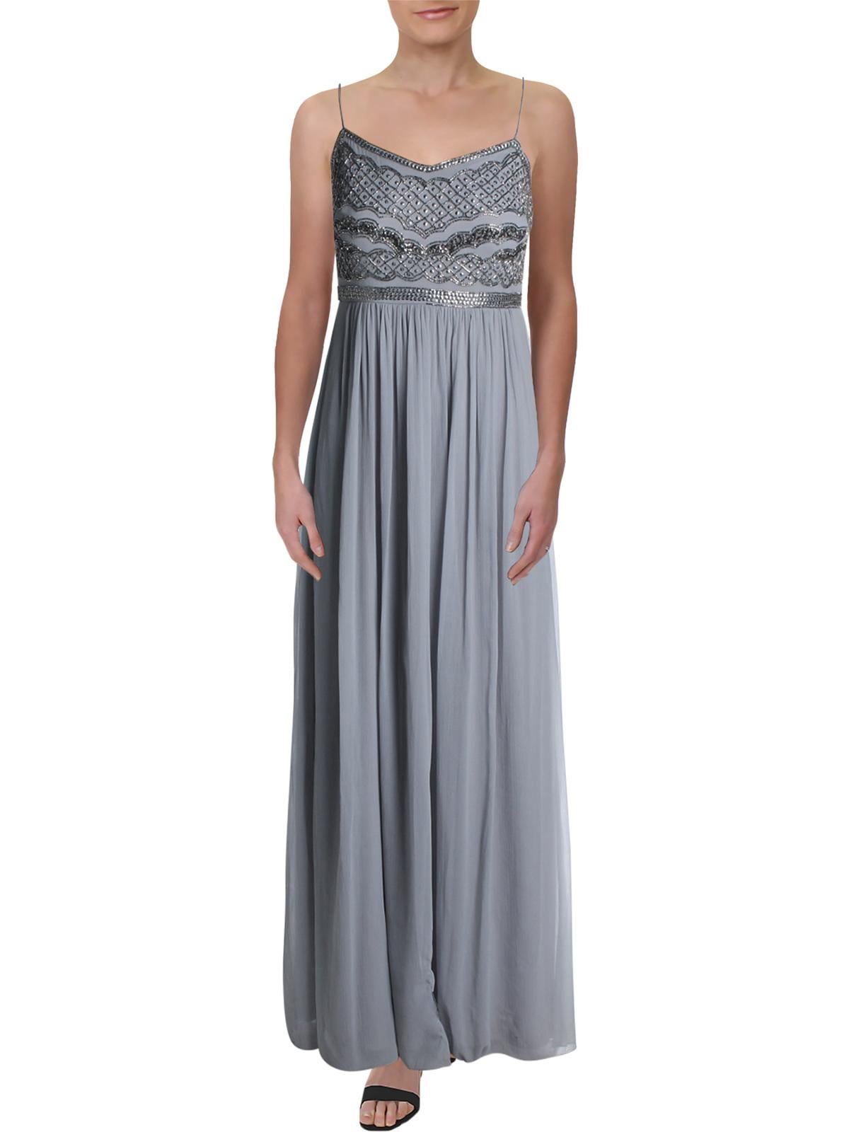 adrianna papell beaded chiffon gown