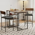 thumbnail image 7 of 3 Piece Bar Table Set with 2 Upholstered Counter Stools ,  Compact Dining for Apartments,  Breakfast Nooks, Space Saving, 7 of 7