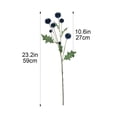 thumbnail image 3 of Artificial Allium Ball Flowers Bouquet Faux Floral Arrangement Tall Pom Pom Fake Greenery Stems for Home Tabletop Vase Decor, 3 of 7