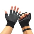 thumbnail image 2 of Guantes de trabajo ligeros para hombre y mujer, antideslizantes, transpirables, sin dedos, para construcción, nailon, Fitness, ciclismo, motocicleta, 2 of 5