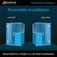 thumbnail image 4 of DreamLine Unidoor Plus 59 in. W x 30 3/8 in. D x 72 in. H Frameless Hinged Shower Enclosure in Chrome, 4 of 11