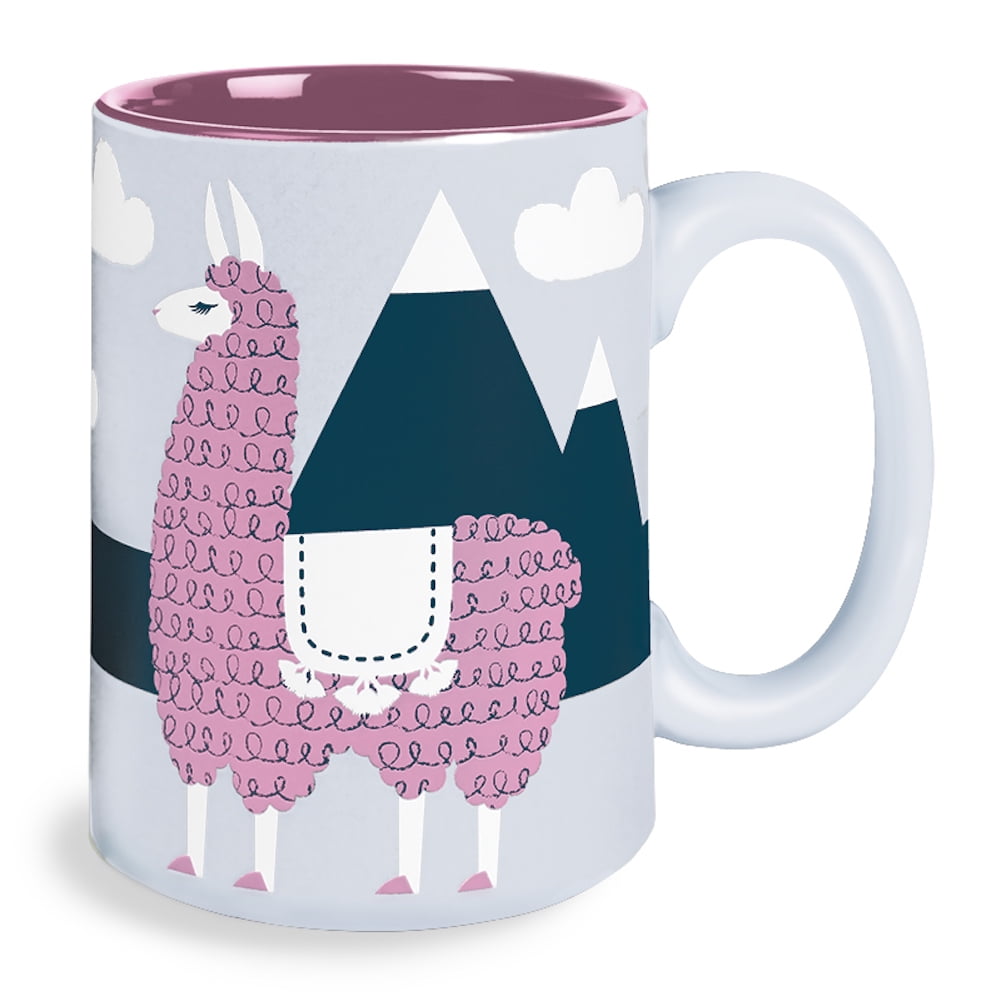 Kitsch'n Glam Llama Coffee Mug Grey