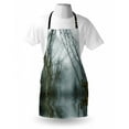 thumbnail image 4 of Fog Apron, Evil Dark Forest Photo with Trees in Water Cold Winter Spooky View Mystery Print, Unisex Kitchen Bib with Adjustable Neck for Cooking Gardening, Adult Size, Multicolor, by Ambesonne, 4 of 4