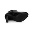 thumbnail image 5 of BLISSFUL STEP Women's Round Toe Zipper Platform Block Heel Ankle Boots, 5 of 8