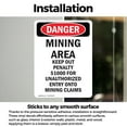 thumbnail image 3 of (2 Pack) Portrait Mining Area Keep Out OSHA Danger Sign 12 Inch X 18 Inch Vinyl Label Decal Sticker Weather Resistant, UV Protected for Workplace, Business, and Construction Site, Made, 3 of 7