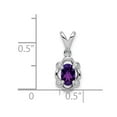 thumbnail image 3 of FB Jewels Sterling Silver Rhodium-plated Amethyst & Diam. Pendant, 3 of 4