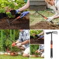thumbnail image 5 of Gardening Tools and Accessories Hand Tiller for Cultivator Tool Hoe Tool for Garden Beds and Care Stainless Steel Handle Ergonomic Design, 41 cmx19.8 cm, Black, 5 of 8