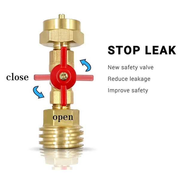 Adaptateur Réservoir Gaz - Vanne Plate Vers Tête De Conversion 7/16 - Laiton