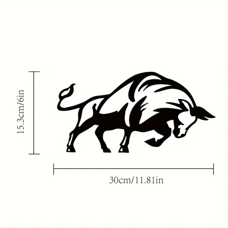 Bull Vintage Metal Sign - Animal Bull Metal Wall Art, Bull Ride Metal Wall Art Decor, Front Door Decoration, Wall Art Gift