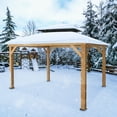thumbnail image 5 of EAGLE PEAK 13' x 11' x 10’ Outdoor Backyard Cedar Framed Hardtop Gazebo, 5 of 13