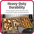 thumbnail image 3 of GoodCook BestBake MultiMeal Nonstick Diamond Textured Heavy Gauge Carbon Steel Divided Sheet Pan with Sidewall Indicators to customize recipes, 11" x 17", Bronze, 3 of 5