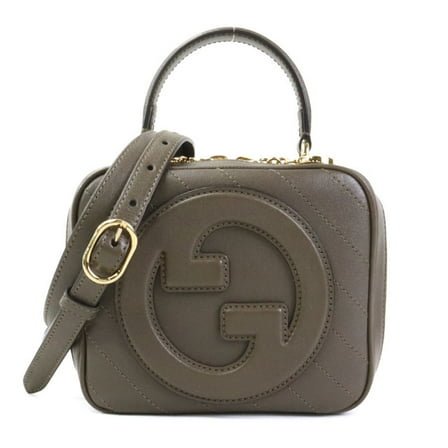 Pre-Owned GUCCI Shoulder Bag Blondie Khaki Brown Women's 744434 90062i (Good)