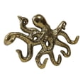 thumbnail image 3 of Brass Metal Nautical Marine Deep Sea Octopus Decorative Wall Plaque Figurine, 3 of 10
