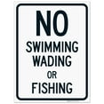 thumbnail image 1 of No Swimming Wading Or Fishing Sign, Pool Sign,, 1 of 1