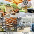 thumbnail image 7 of 18 Inch Industrial Wall Mount Fan, 3 Speed Commercial Ventilation Metal Fan for Warehouse, Greenhouse, Workshop, Patio, Factory and Basement - High Velocity, 7 of 7