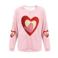 thumbnail image 4 of Taqqpue Womens Sweatshirts Crewneck Fleece Oversized Pullover Sweaters Spring Plus Size Valentine Long Sleeve Shirts for Women, 4 of 5