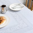thumbnail image 3 of Tablecloths for Rectangle Tables 60x70 Inch-White Geometric Polyester Waterproof Wrinkle Free Washable Table Covers -Summer Kitchen & Table Linens for Dining,Outdoor & Picnic, 3 of 6