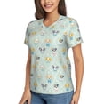 thumbnail image 5 of Yiaed Different Breeds of Dogs Print Women's T Shirt V-Neck Short Sleeve Shirt Casual Breathable Tee Summer Tops-Medium, 5 of 5
