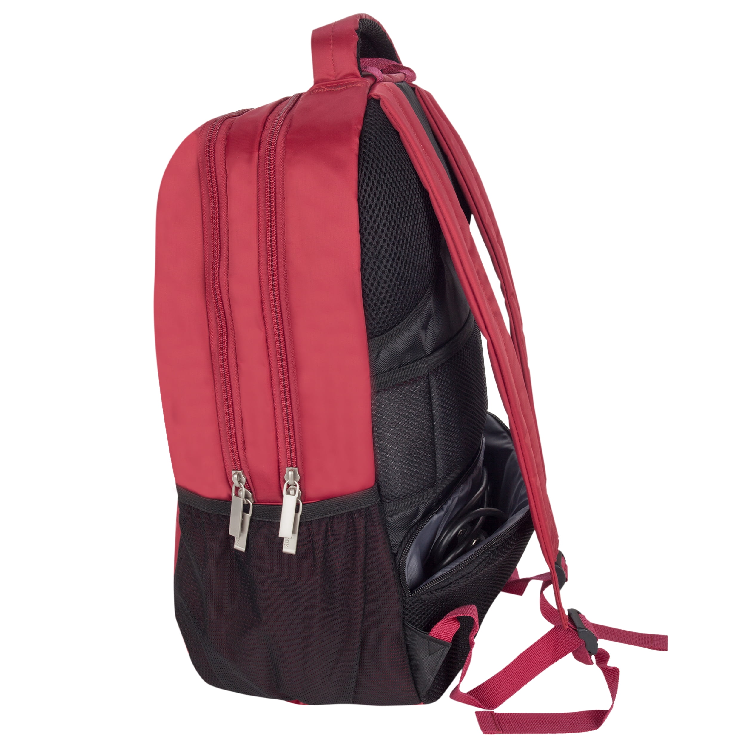 Laptop Backpack for 15.6 Inch Laptop, Multi-Compartment Computer Bag for Work School Travel, Lightweight Durable Daypack, Red