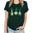 thumbnail image 2 of T-shirts de la Saint-Patrick pour Femmes Mode Saint-Patrick Imprimé Col Rond Manches Courtes T-Shirt Décontracté Haut Saint-Patrick, 2 of 4