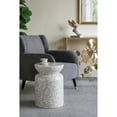 thumbnail image 5 of 14x14x20" Round Bamboo Accent Table with White Capiz Shell Design, 5 of 7