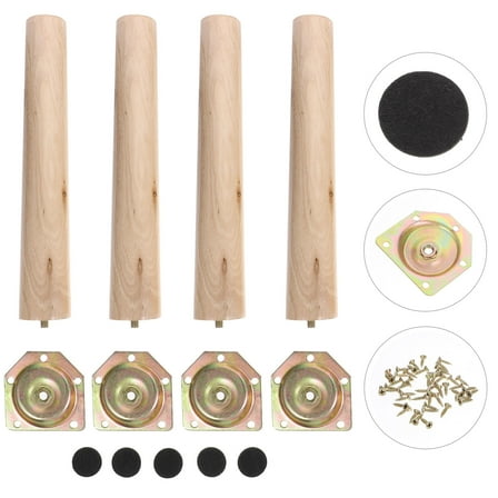 ibasenice 4 Sets Tapered Table Legs Wood Assorted Color Extender Furniture Support