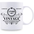 thumbnail image 2 of 1940 Birthday Gifts for Women Men - 1940 Vintage 11 oz Coffee Mug - Great 1940 Birthday Gifts for Grandpa Grandma Dad Mom Friend Sister Brother Coworker, 2 of 7