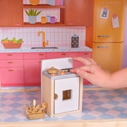 KidKraft So Darling Wooden Dollhouse on Wheels with 29 Accessories