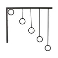 thumbnail image 1 of Pantalla de ropa de hierro Rack Bat Trowe 5 Rango de anillo Rechazador de pared Hanger Hanger Hook Show Shelf Gancho, 1 of 6