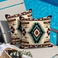 thumbnail image 4 of Abstract Ethnic Style Throw Pillow Cover Retro Brown Red Weaving Pattern Cotton Linen Cushion Cover Throw Pillow Case with Invisible Zipper for Couch Sofa Bed Chair Car 16x16 Inch, 4 of 14