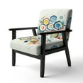 thumbnail image 3 of Designart « Geometric Hexagon and Circle III » Fauteuil d'Appoint Moderne Bleu Rembourré - Fauteuil Moderne pour Chambre, 3 of 7