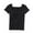Black, variant on Lenpel Women's Going out Tops Fashion Summer Ribbed Short Sleeve Square Neck Slim T Shirts with Built in Bra Casual Basic Tees