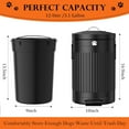 thumbnail image 2 of Dog Poop Trash Can Outside, 12L/3.1Gal Metal Dog Waste Trash Can with Lid, Foot Pedal, Waste Container with 40 Bags, Pet Poop Bucket with Lid Soft Close for Pet, Round Black Can, 2 of 7