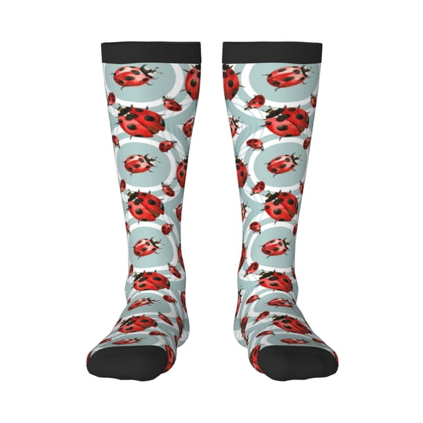 Fotbe Insects Calcetas Divertidas Estampadas para Hombre y Mujer, Calcetas de Algodón hasta la Rodilla para Caminar, Correr, Enfermería y Embarazo