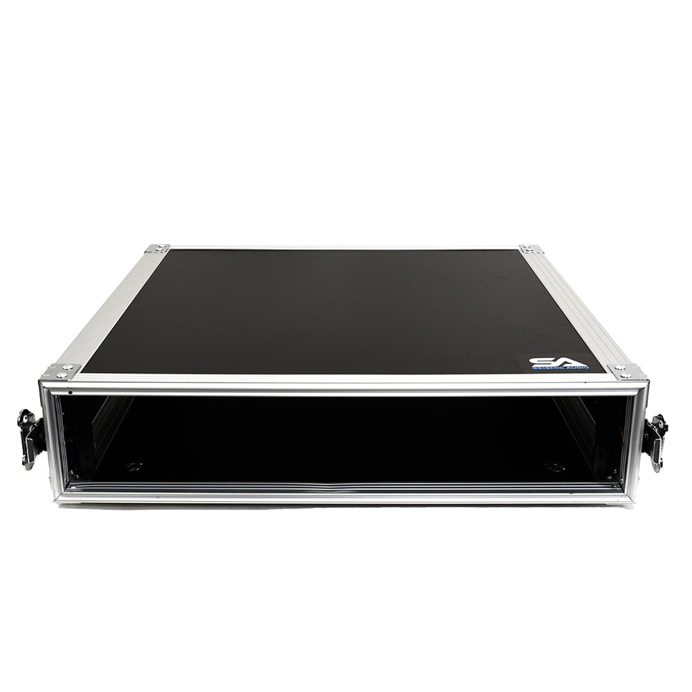 Seismic Audio - SA-PTR-2U - 2 Space Pro Audio DJ Road Rack Case - Pro Tour Grade  2U Vertical Amplifier Case