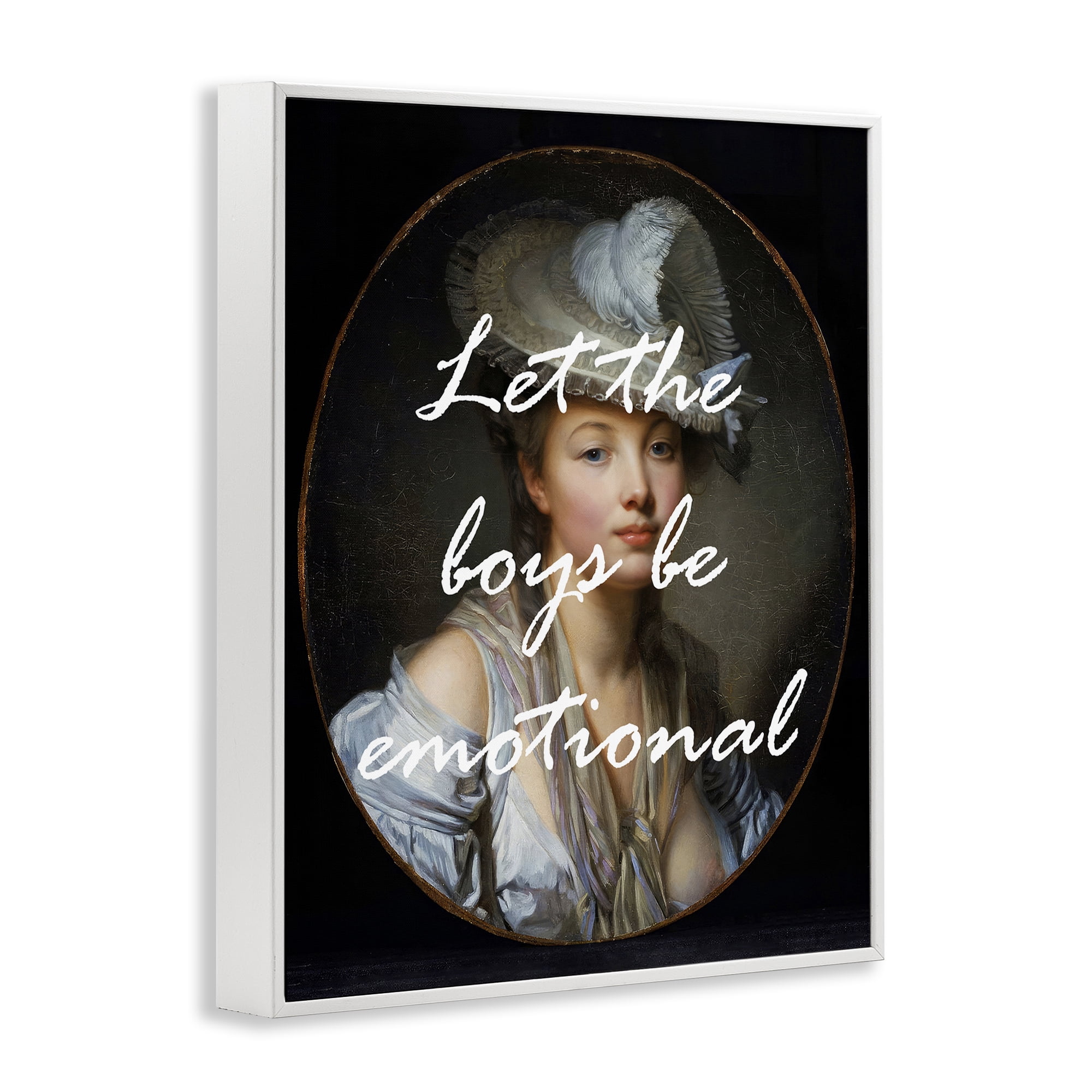 Stupell Industries Let The Boys Be Emotional White Framed Giclee Art, design by Tina LeCour