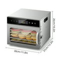 thumbnail image 3 of Dehydrators for Food and Jerky with 24H Timer and Light, 6 Drying Racks 400W 30-90℃ Vegetable Fruit Dehydrator with Touchscreen Control and Visible Window for Home Commercial Use, 3 of 8