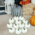 thumbnail image 6 of 12 Pieces Fake Pumpkins Model Halloween Foam Props for Halloween Home Autumn M White, 6 of 8