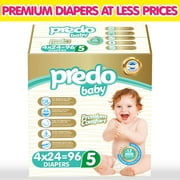 Predo Baby Diapers, Size 5, 96 Diapers, Hypoallergenic, Unscented