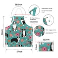 thumbnail image 7 of Australian Shepherd Pioneer Flower Apron-Garden Aprons for Women with Pockets-Cotton Linen Waterproof Kitchen Cooking Gardening Aprons Adjustable for Kitchen,Cooking,BBQ and Salon 33x27 Inch, 7 of 7