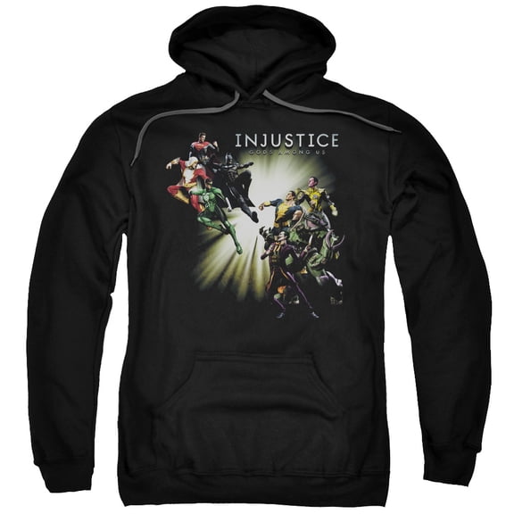 Injustice Gods Among Us Good Vs Evil Adult Pullover Hoodie Sweatshirt Black